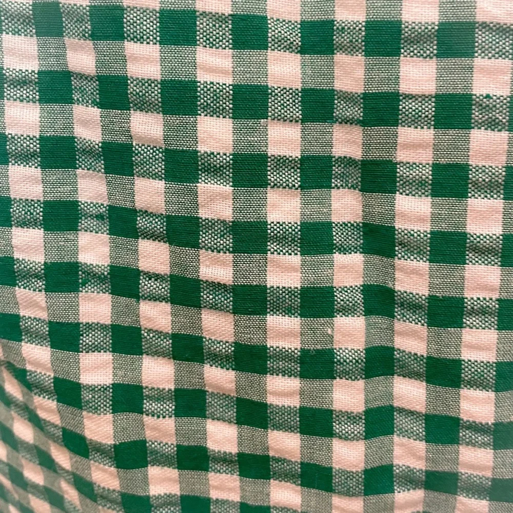 Banana Republic Green and White Gingham Midi Dress - Picture 5 of 9